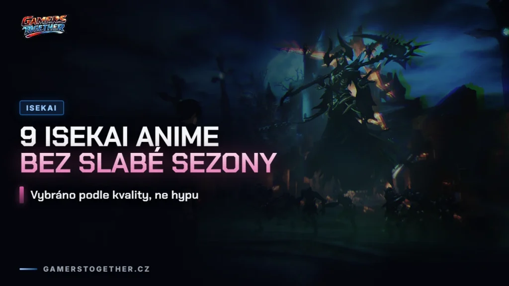Grafika Gamers Together k článku 9 Isekai anime, která si drží kvalitu: Zapomeň na prokletí druhé sezóny