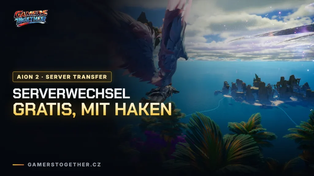 AION 2 Serverwechsel: ein Daeva fliegt über die Inseln von Atreia