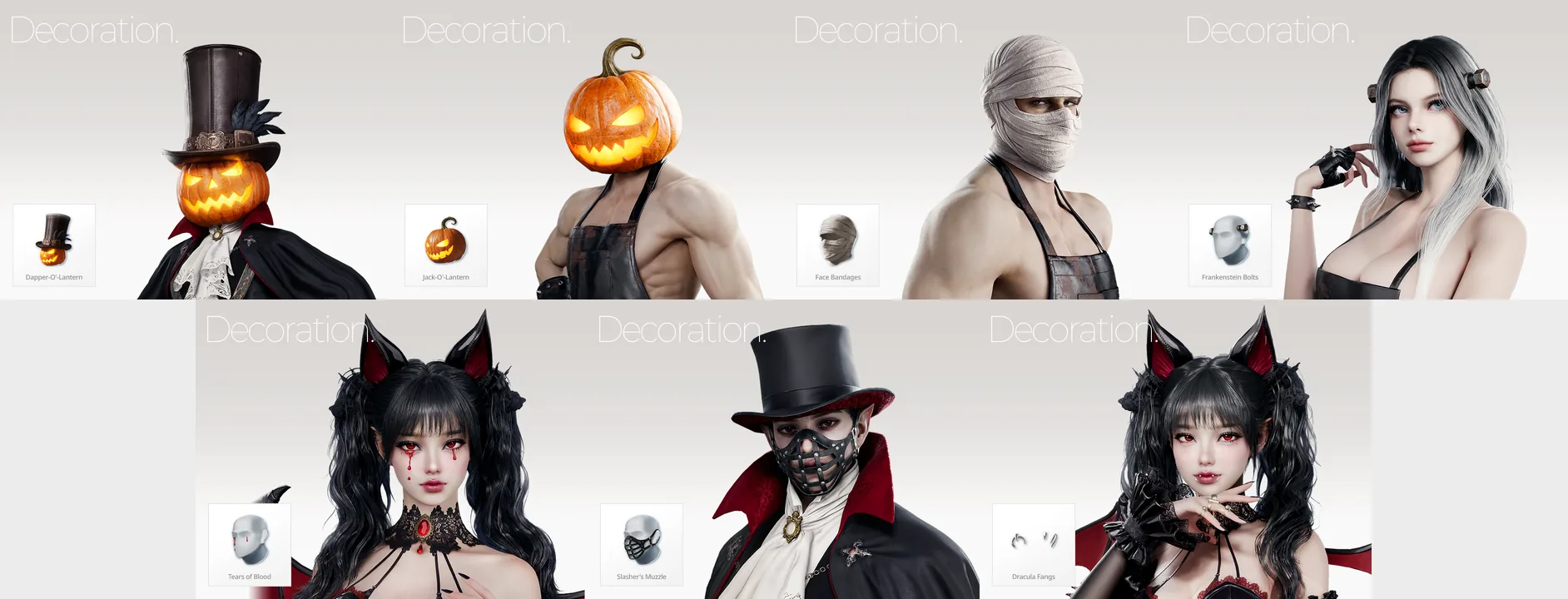 Halloweenské helmy a Decor skiny v AION 2