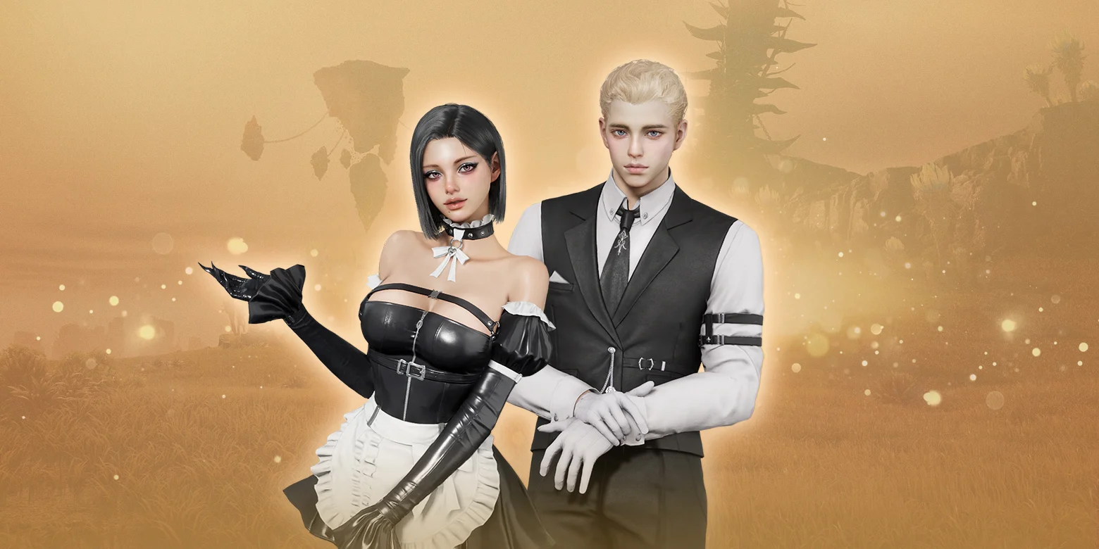 Outfit-Set No-Nonsense Maid in AION 2 – weibliche und männliche Variante