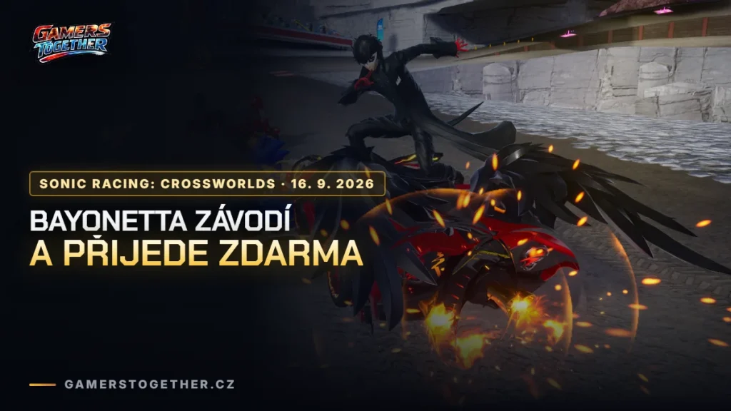 Bayonetta míří zdarma do Sonic Racing: CrossWorlds, otevře nabídku Year Two