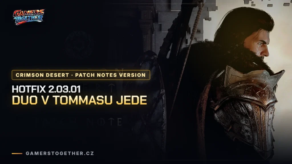Crimson Desert 2.03.01: hotfix opravuje Duo v Tommasu a padání hry