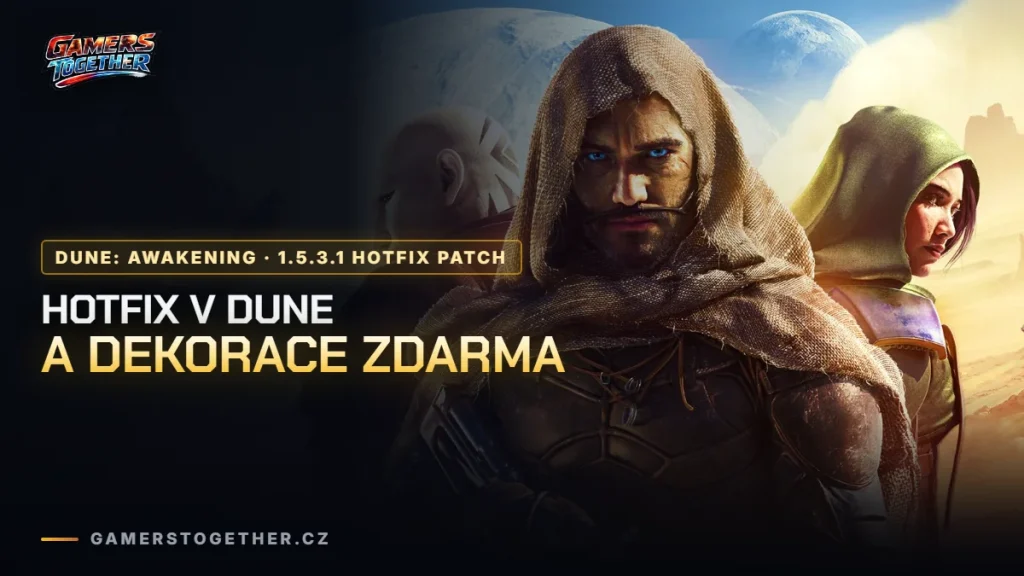 Dune: Awakening hotfix: dárkové dekorace, opravy stability a BattlEye zpět po staru
