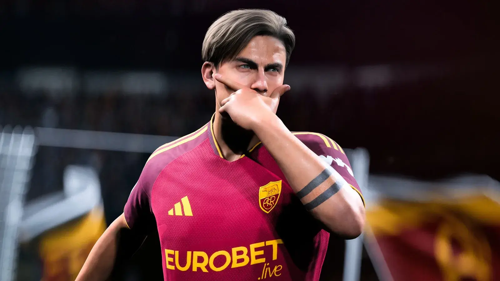 Hráč AS Roma slaví vstřelený gól