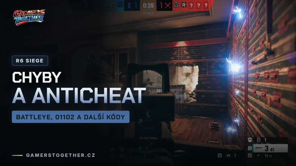Rainbow Six Siege chyby a anticheat: BattlEye, 01102 a další kódy