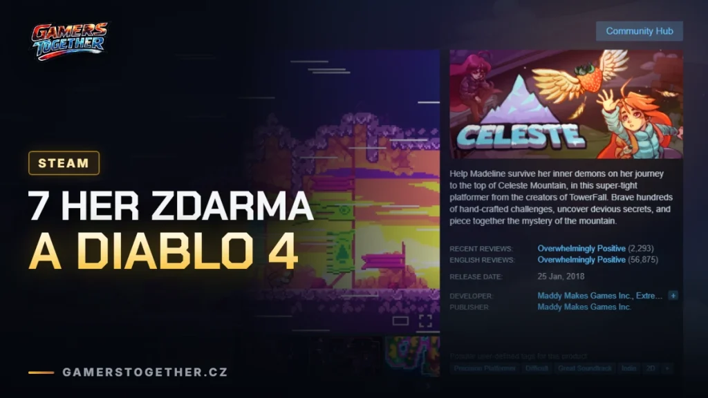 Na Steamu je teď zdarma sedm her. Zdarma je i Diablo 4