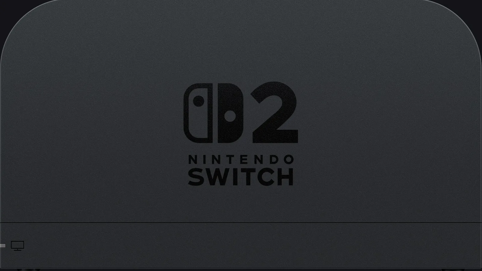 Dokovací stanice Nintendo Switch 2 zepředu s logem