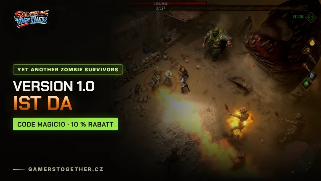 Yet Another Zombie Survivors 1.0: was der Release bringt und 10 % Rabatt mit Code MAGIC10